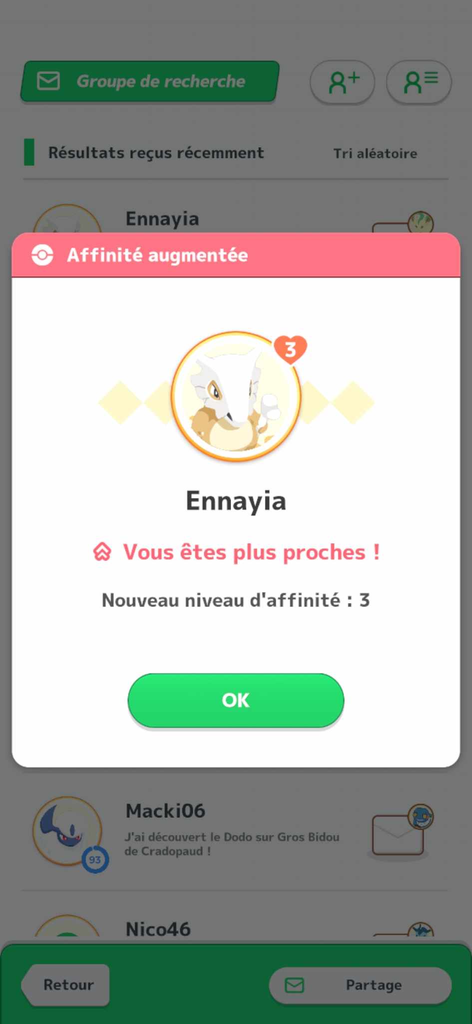 Capture d'écran numéro 2 de la question A quoi ça sert d’avoir des amis dans Pokémon Sleep ?