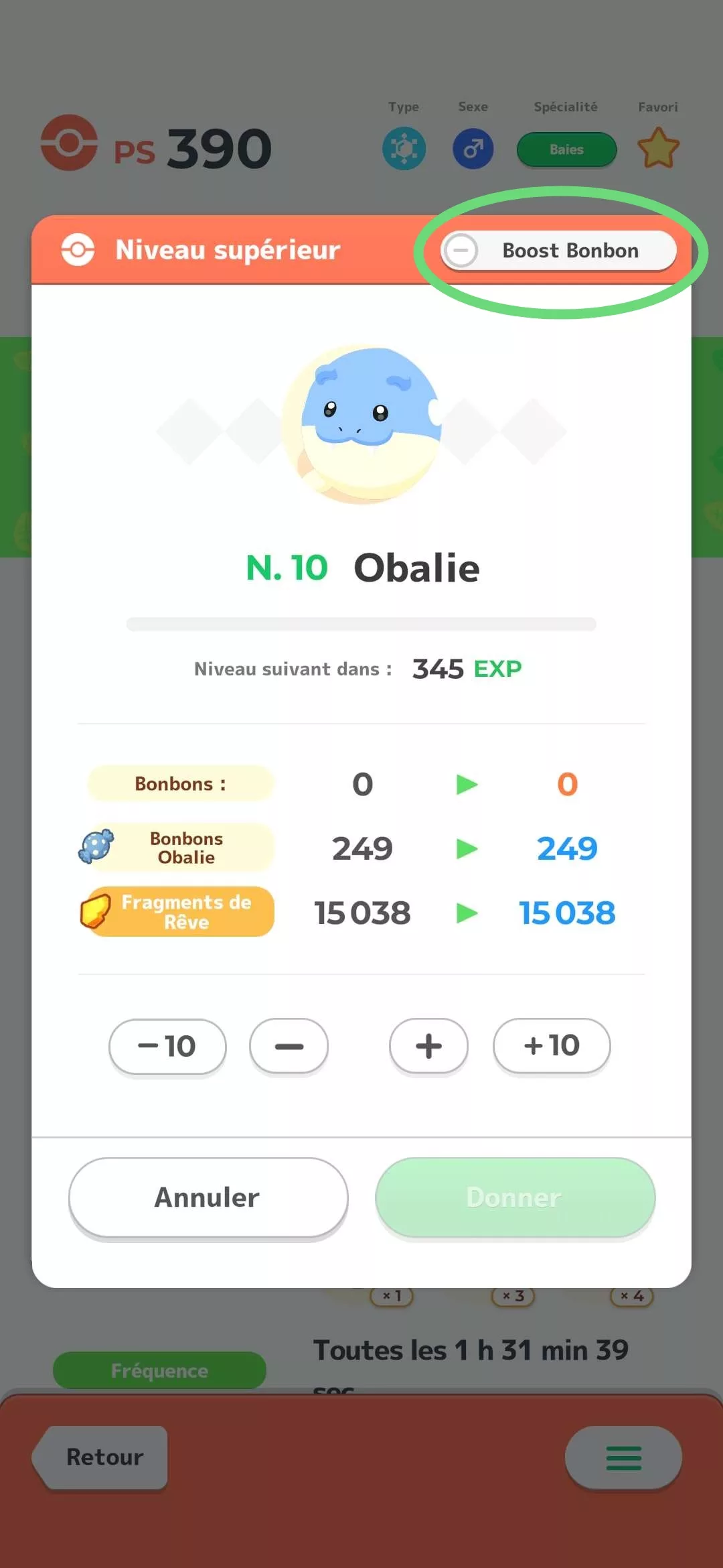 Capture d'écran numéro 1 de la question Comment fonctionne le Boost Bonbon de l’événement de Noël ?