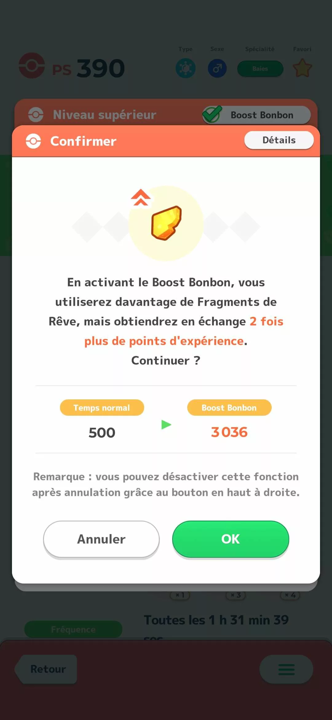 Capture d'écran numéro 2 de la question Comment fonctionne le Boost Bonbon de l’événement de Noël ?